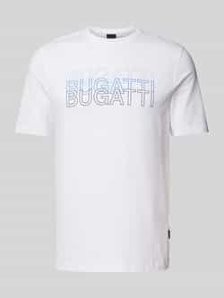 Bugatti T-shirt met labelprint