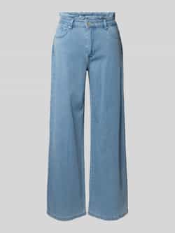 Buena Vista Wide leg jeans met ruches