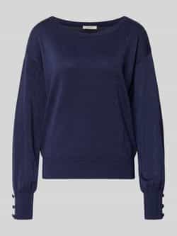 B.Young Gebreide pullover met sierknopen model 'MOBBE'