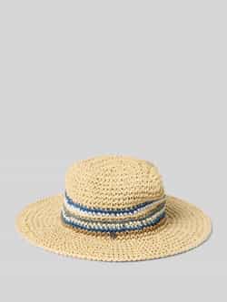 Loevenich Strohoed met labeldetail model 'Fedora Multi Stripe'