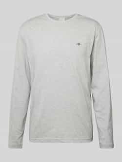 Gant Shirt met lange mouwen REG SHIELD LS T-SHIRT met logoborduursel op borsthoogte