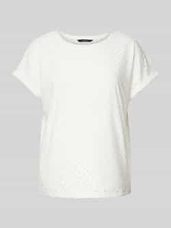 Vero Moda Relaxed fit T-shirt met broderie anglaise model 'TASSA'