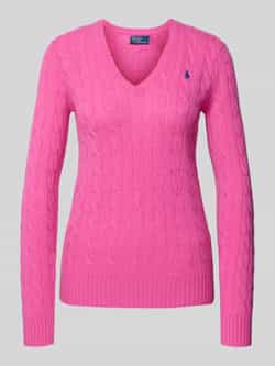 Polo Ralph Lauren Shirt met lange mouwen in gebreide look met kasjmier model 'KIMBERLY'