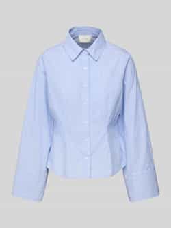 NEO NOIR Blouse met sportmanchetten en kentkraag