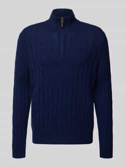 Polo Ralph Lauren Gebreide pullover van kasjmier met opstaande kraag en ritssluiting
