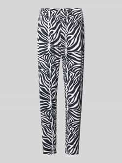 HUGO Regular fit stoffen broek met dierenprint model 'MAKENA'