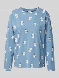 Jake*s Casual Pyjamabovendeel met motiefprint