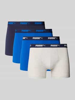 Puma Boxershort met elastische logoband in een set van 4 stuks