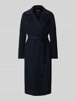 Max Mara Studio Lange wollen jas met opstaande kraag en kasjmier model 'CLES'