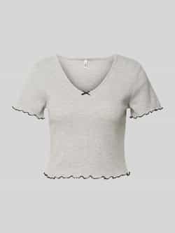 Only Slim fit T-shirt van katoenmix model 'CARLOTTA'