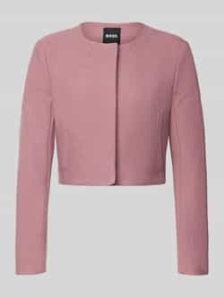 Boss Boxy fit korte blazer van pure scheerwol model 'JICENA'