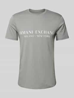 Armani Exchange T-shirt met labelprint model 'milano nyc'