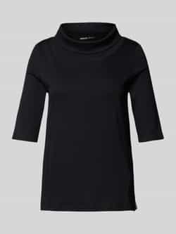 Marc Cain Sportief Shirt met Rolhals en Neon Strepen Black Dames