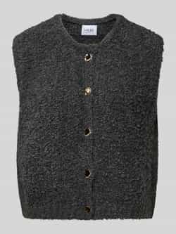 VILLA SOPHIE Loose fit mouwloos vest met Mix van wol en mohair en viscose Model 'VIOLA'