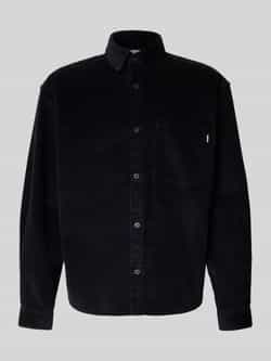 REVIEW Regular fit corduroy overhemd met labeldetail