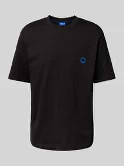 Hugo Blue T-shirt met logobadge model 'Niley'