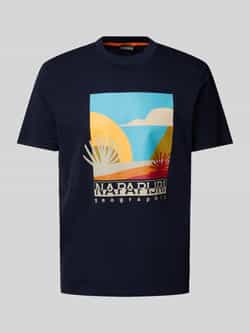 Napapijri T-shirt met labelprint model 'ARBIA'