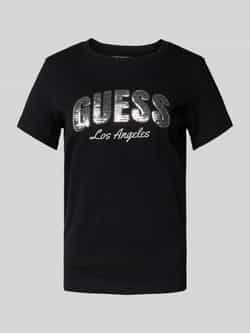 Guess Zwarte Katoenen Tops & T-Shirt Black Dames