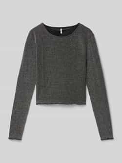 Only Slim fit shirt met lange mouwen en effectgaren model 'QUEEN'