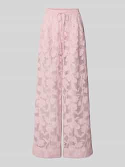 Essentiel Antwerp Loose fit wijde broek in semi-transparant design model 'HENIM'
