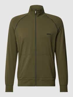 Boss Sweatjack met steekzakken model 'Mix&Match'