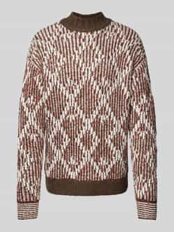 Scotch & Soda Gebreide pullover met opstaande kraag model 'Jacquard'