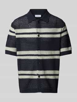 Les Deux Regular fit vrijetijdsoverhemd met ajourpatroon model 'Gianni'