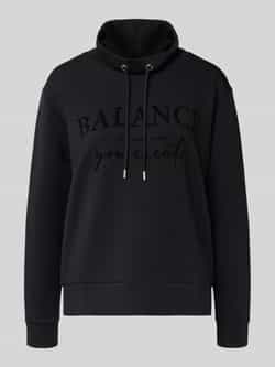Christian Berg Woman Regular fit sweatshirt met statement in reliëf