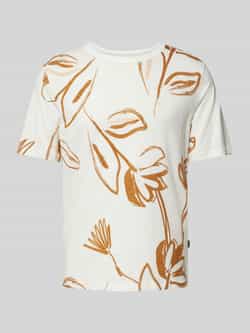 JACK & JONES PREMIUM T-shirt JPRBLAPALMA met all over print sudan brown