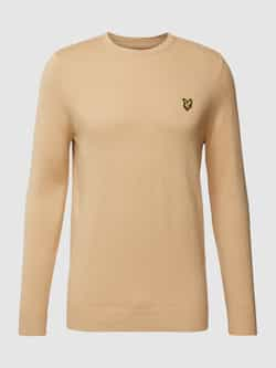 Lyle & Scott Gebreide pullover met motiefpatch