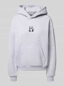 Review Oversized hoodie met motiefstitching