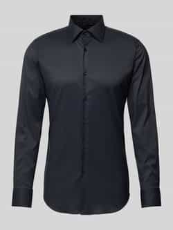 Boss Slim fit zakelijk overhemd van fijn twill met stretch
