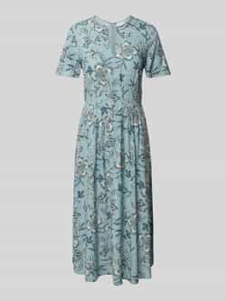 Jake*s Collection Midi-jurk met 1 2-mouwen en druppelvormige hals