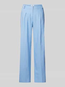 MbyM Wide leg linnen broek met bandplooien model 'Cristiana'