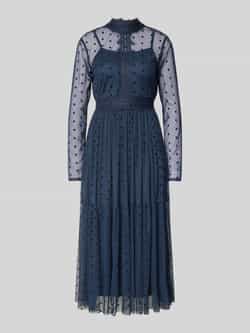 Lace & Beads Cocktailjurk met opstaande kraag