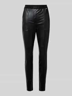 Marc Cain Slim fit broek in leerlook