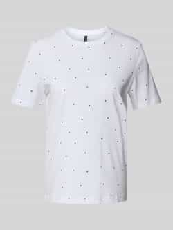 Vero Moda Regular fit T-shirt met motiefstitching model 'PAULINA'