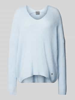 MOS MOSH Oversized gebreide pullover met labelapplicatie model 'THORA'