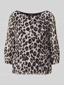 S.Oliver BLACK LABEL Regular fit blouse met lange mouwen en all-over motief