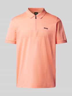 BOSS Green Poloshirt met labeldetail model 'Philix'
