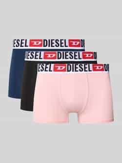 Diesel Boxershort met logostitching in een set van 3 paar model 'Damien'