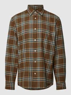 Marc O'Polo Shirt met lange mouwen normaal Shirt met lange mouwen regulier Brown Beige Heren