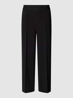 CAMBIO Wide leg stoffen broek met bandplooien model 'CAMERON'