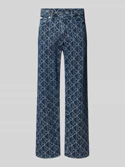 Calvin Klein Jeans Straight leg jeans met labeldetail