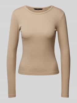 Vero Moda Regular fit shirt met lange mouwen van katoenmix met effectgaren model 'CHLOE'