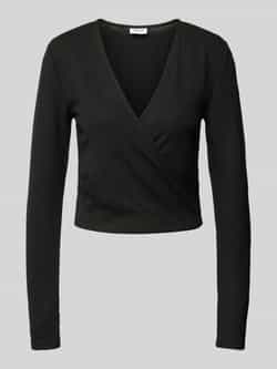 Noisy May Shirt met lange mouwen in wikkellook model 'CITY'