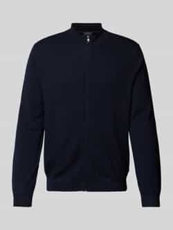 OLYMP Level Five Slim fit gebreid jack met opstaande kraag