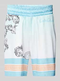 Carlo colucci Regular fit sweatshorts met all-over motief