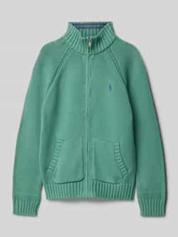Polo Ralph Lauren Teens Gebreid jack met opstaande kraag en labelstitching
