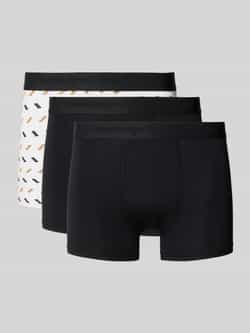Knowledge Cotton Apparel Boxershort met band met label in een set van 3 stuks